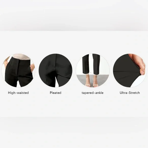 Hight Waist Pants stretch Color White brand new size S M L special office work - Picture 11 of 16